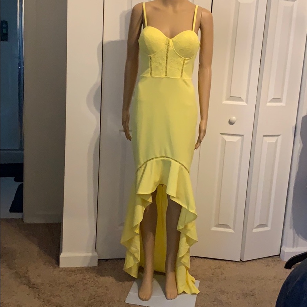 Yellow High/Low Dress